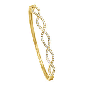 18KT 1.66 CT Twisted Diamond Bangle 18KT 1.66 CT Twisted Diamond Bangle