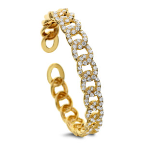 18KT 4.30 CT Interlocked Diamond Bangle 18KT 4.30 CT Interlocked Diamond Bangle