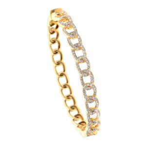 18KT 1.75 CT Interlocked Diamond Bangle 18KT 1.75 CT Interlocked Diamond Bangle