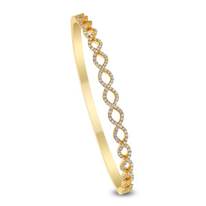 18KT 0.81 CT Twisted Diamond Bangle 18KT 0.81 CT Twisted Diamond Bangle