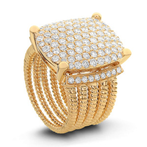 18KT 1.90 CT Diamond Cluster Statement Ring 18KT 1.90 CT Diamond Cluster Statement Ring