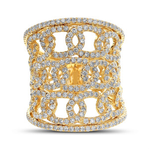 18KT 1.85 CT Diamond Interlocking Statement Ring 18KT 1.85 CT Diamond Interlocking Statement Ring