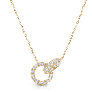18KT 0.43 CT Diamond Pendant With Chain 18KT 0.43 CT Diamond Pendant With Chain