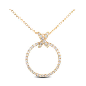 18KT 0.79 CT Diamond Round Shape Pendant With Chain 18KT 0.79 CT Diamond Round Shape Pendant With Chain