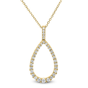 18KT 0.40 CT Diamond Pear Shape Pendant With Chain 18KT 0.40 CT Diamond Pear Shape Pendant With Chain