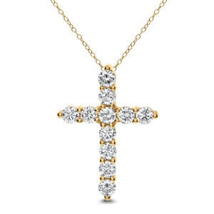 18KT 1.00 CT Diamond Cross Shape With Chain 18KT 1.00 CT Diamond Cross Shape With Chain