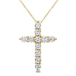 18KT 1.57 CT Diamond Cross Shape With Chain 18KT 1.57 CT Diamond Cross Shape With Chain