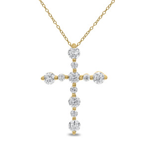 18KT 0.33 CT Diamond Cross Pendant With Chain 18KT 0.33 CT Diamond Cross Pendant With Chain
