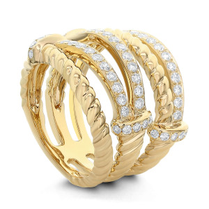 18KT 0.95 CT Ropes Diamond Ring 18KT 0.95 CT Ropes Diamond Ring