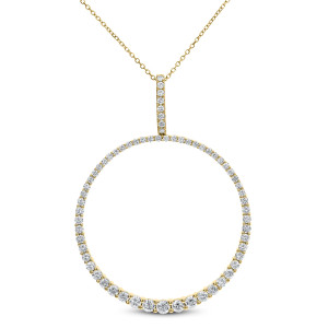 18KT 1.80 CT Diamond Round Shape Pendant With Chain 18KT 1.80 CT Diamond Round Shape Pendant With Chain