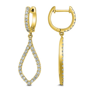 18KT 1.35 CT Diamond Drop Earrings 18KT 1.35 CT Diamond Drop Earrings