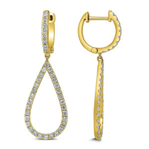 18KT 1.50 CT Diamond Teardrop Shape Earrings 18KT 1.50 CT Diamond Teardrop Shape Earrings