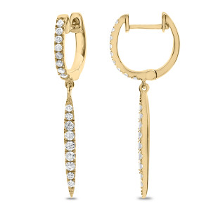 18KT 0.51 CT Diamond Drop Earring 18KT 0.51 CT Diamond Drop Earring
