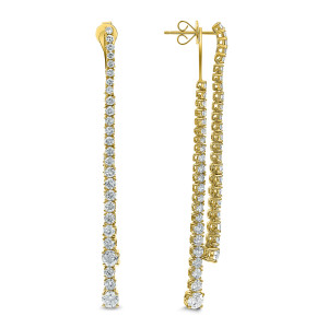 18KT 5.65 CT Diamond Two Drop Earrings 18KT 5.65 CT Diamond Two Drop Earrings
