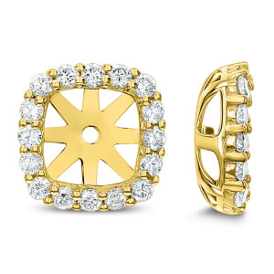 18KT 0.45 CT Diamond Open Square Earrings 18KT 0.45 CT Diamond Open Square Earrings