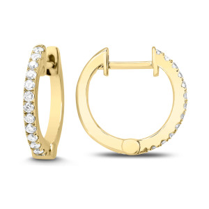 14KT 0.60 CT Diamond Round Shaped Hoop Earrings 14KT 0.60 CT Diamond Round Shaped Hoop Earrings