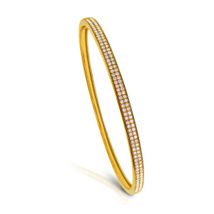 18KT 1.00 CT Diamond Studded Round Bangle 18KT 1.00 CT Diamond Studded Round Bangle