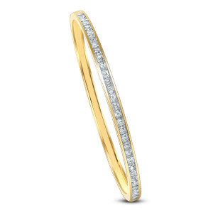 18KT 3.35 CT Diamond Princess Cut Bangle 18KT 3.35 CT Diamond Princess Cut Bangle