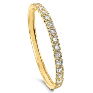 18KT 0.80 CT Diamond Round and Princess Cut Bangle 18KT 0.80 CT Diamond Round and Princess Cut Bangle
