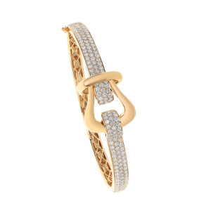 18KT 2.80 CT Diamond Round Belt Shape Bangle 18KT 2.80 CT Diamond Round Belt Shape Bangle