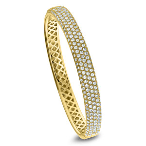 18KT 4.02 CT Diamond Multi Row Bangle 18KT 4.02 CT Diamond Multi Row Bangle