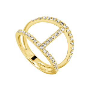 18KT 0.80 CT Diamond Open Ring 18KT 0.80 CT Diamond Open Ring