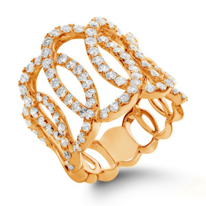 18KT 2.20 CT Diamond Interlocking Statement Ring 18KT 2.20 CT Diamond Interlocking Statement Ring