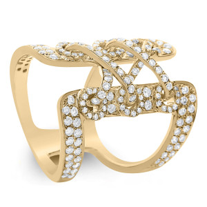 18KT 1.55 CT Diamond Knot Shape Ring 18KT 1.55 CT Diamond Knot Shape Ring