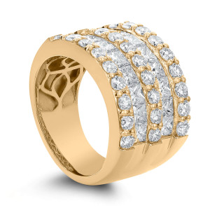 18KT 4.00 CT Diamond Multi Row Band 18KT 4.00 CT Diamond Multi Row Band