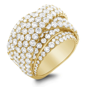 18KT 6.50 CT Diamond Overlapping Band 18KT 6.50 CT Diamond Overlapping Band