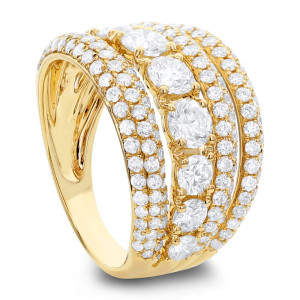 18KT 2.60 CT Diamond Multi Row Ring 18KT 2.60 CT Diamond Multi Row Ring