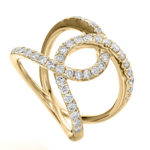 18KT 0.80 CT Diamond Loop Shape Ring 18KT 0.80 CT Diamond Loop Shape Ring