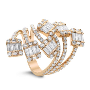 18KT 1.45 CT Diamond Cluster Wrap Around Ring 18KT 1.45 CT Diamond Cluster Wrap Around Ring