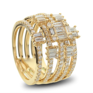 18KT 0.96 CT Diamond Multi Row Ring 18KT 0.96 CT Diamond Multi Row Ring
