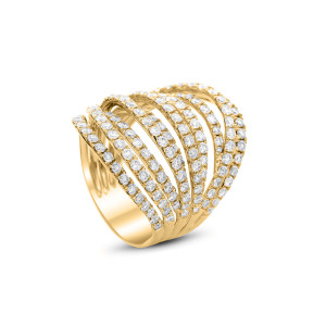 18KT 2.00 CT Diamond Multi-Row Ring 18KT 2.00 CT Diamond Multi-Row Ring