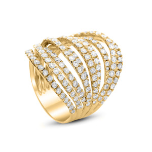 18KT 3.56 CT Diamond Multi-Row Ring 18KT 3.56 CT Diamond Multi-Row Ring