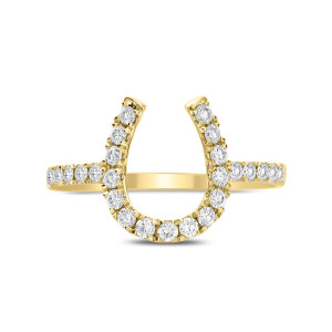 18KT 0.40 CT Diamond Horseshoe Ring 18KT 0.40 CT Diamond Horseshoe Ring