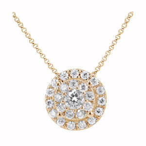 18KT 0.25 CT Diamond Round Cluster Pendant 18KT 0.25 CT Diamond Round Cluster Pendant