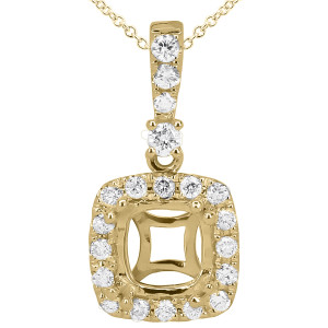 18KT 0.51 CT Diamond Square Shape Pendant 18KT 0.51 CT Diamond Square Shape Pendant