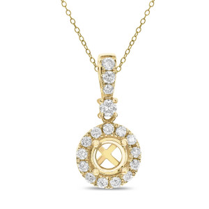 18KT 0.24 CT Diamond Round Shape Pendant 18KT 0.24 CT Diamond Round Shape Pendant