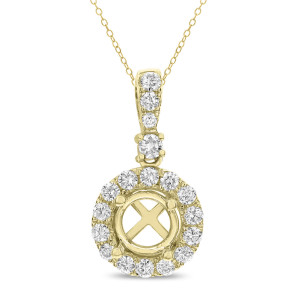18KT 0.34 CT Diamond Round Pendant 18KT 0.34 CT Diamond Round Pendant