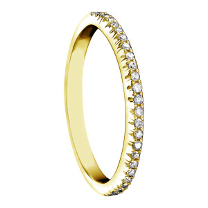 18KT 0.10 CT Diamond Single Circled Band 18KT 0.10 CT Diamond Single Circled Band