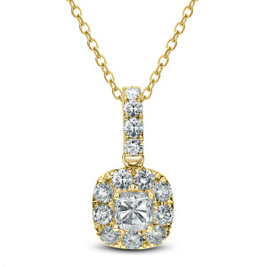 18KT 1.03 CT DiamondSquare Pendant 18KT 1.03 CT DiamondSquare Pendant