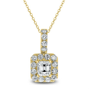 18KT 1.39 CT Diamond Square Pendant 18KT 1.39 CT Diamond Square Pendant