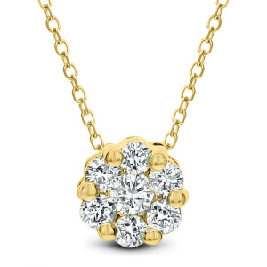 18KT 0.10 CT Diamond Small Flower Shape Pendant 18KT 0.10 CT Diamond Small Flower Shape Pendant