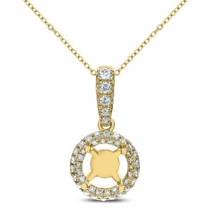 18KT 0.28 CT Diamond Round Shape Pendant 18KT 0.28 CT Diamond Round Shape Pendant