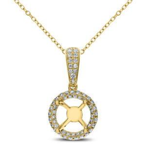 18KT 0.30 CT Diamond Round Shape Pendant 18KT 0.30 CT Diamond Round Shape Pendant