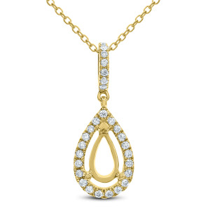 18KT 0.17 CT Diamond Pear Shape Pendant 18KT 0.17 CT Diamond Pear Shape Pendant