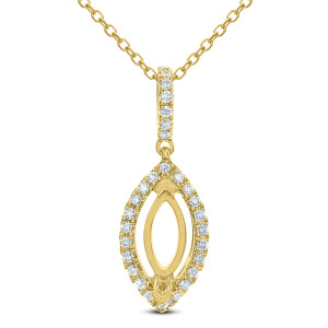 18KT 0.18 CT Diamond Marquise Shape Pendant 18KT 0.18 CT Diamond Marquise Shape Pendant