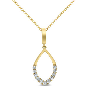 18KT 0.29 CT Diamond Marquise Open Shape Pendant 18KT 0.29 CT Diamond Marquise Open Shape Pendant